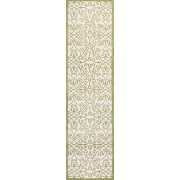 Madrid Vintage Filigree Textured Weave Indoor/outdoor Runner Rug
